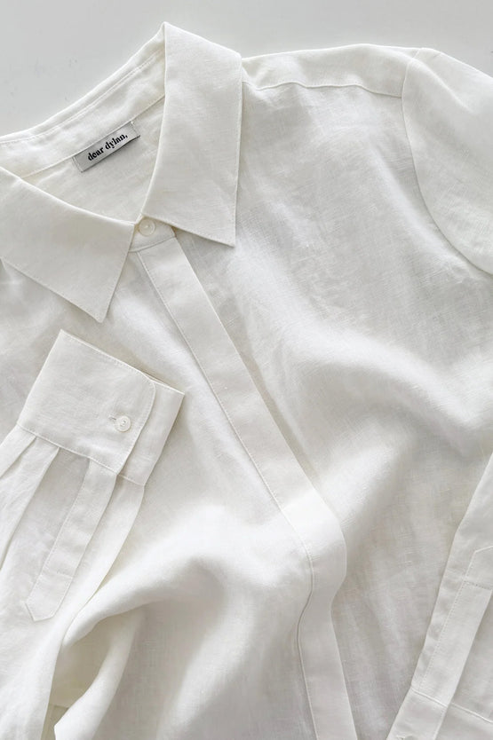 Dear Dylan Sundown Shirt - Ivory Linen