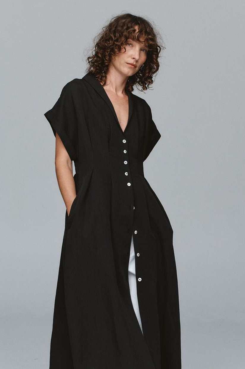 Marle Swan Dress - Black