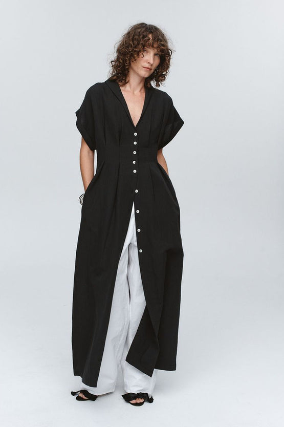 Marle Swan Dress - Black