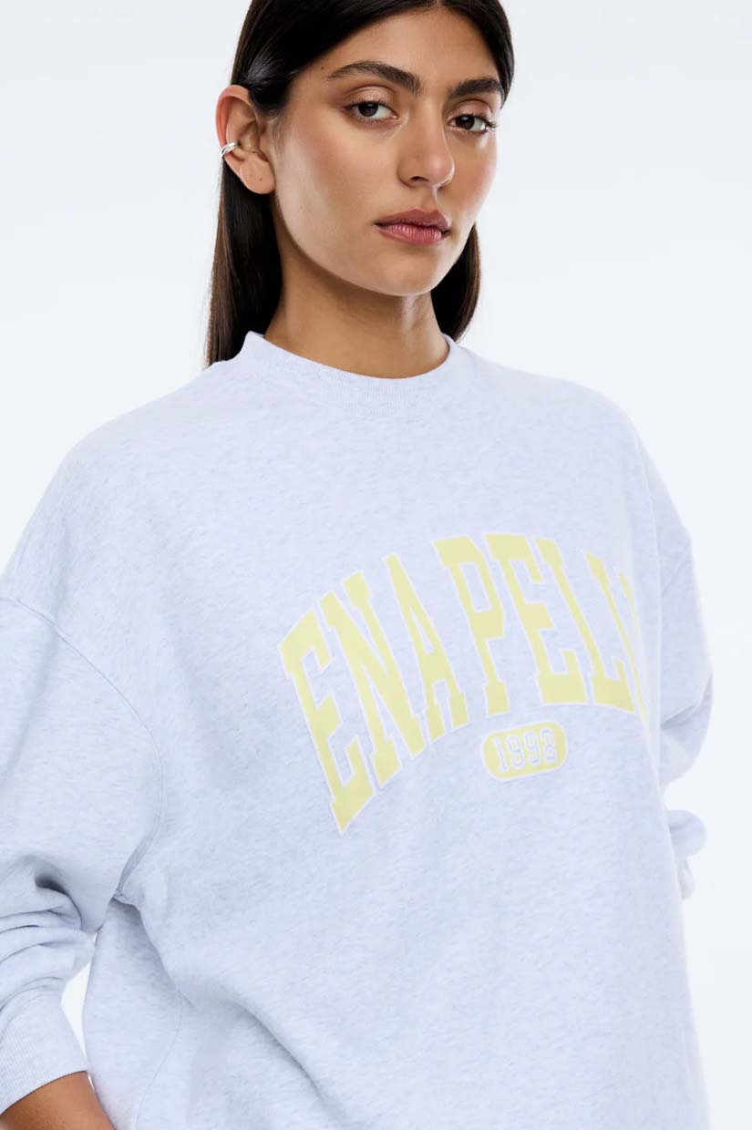 Ena Pelly Anniversary Sweatshirt - White Marle