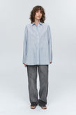 Marle Tab Shirt - Bleu Stripe