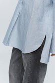 Marle Tab Shirt - Bleu Stripe