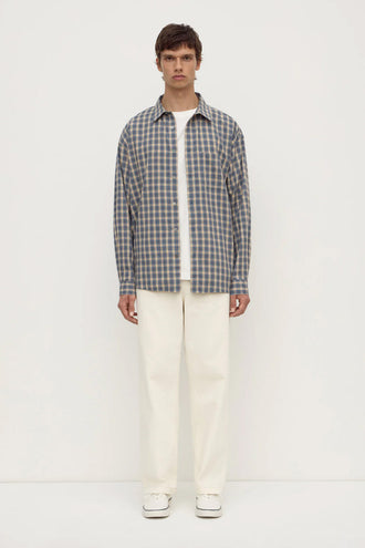 Assembly Taj Check Shirt - Breeze/White