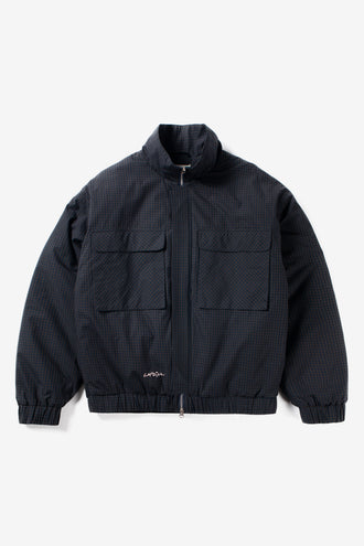 Candice Taki Checkered Jacket - Navy