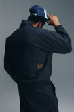 Candice Taki Checkered Jacket - Navy