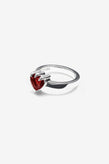 Stolen Girlfriends Club Talon Ring - Silver Garnet