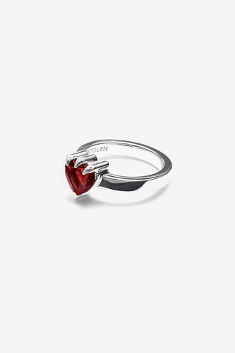Stolen Girlfriends Club Talon Ring - Silver Garnet