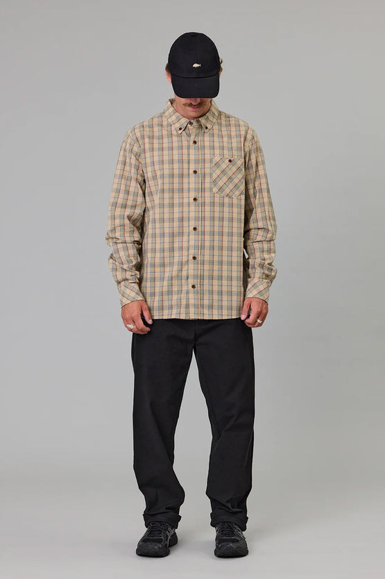 Just Another Fisherman Boatyard Shirt - Tan Check