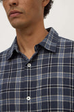 Assembly Tane Check SS Shirt - True Navy
