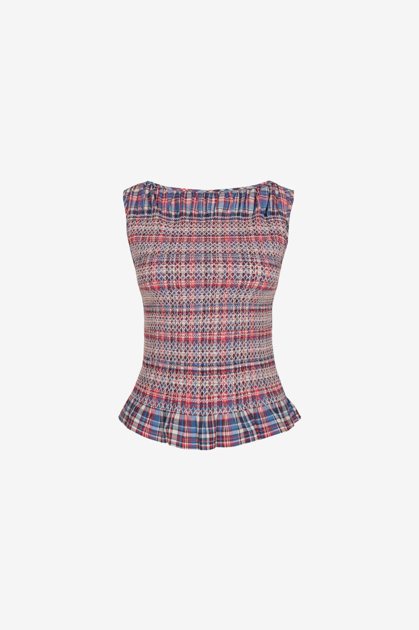 Ruby Anastasia Tank - Poolside Tartan