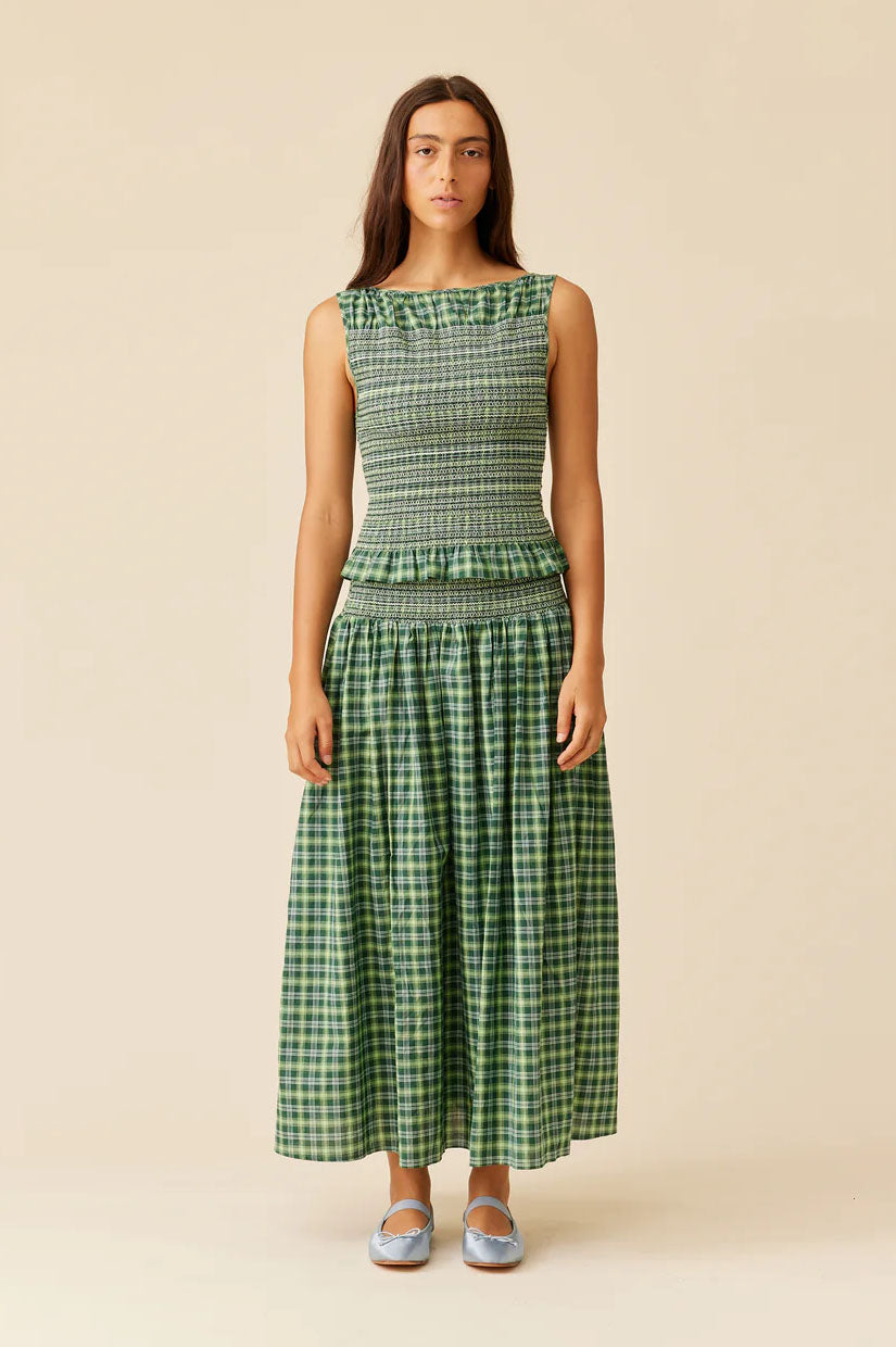 Ruby Anastasia Tank - Green Tartan