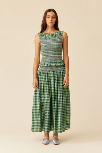 Ruby Anastasia Tank - Green Tartan