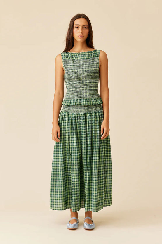 Ruby Anastasia Tank - Green Tartan