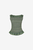 Ruby Anastasia Tank - Green Tartan