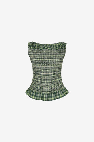 Ruby Anastasia Tank - Green Tartan
