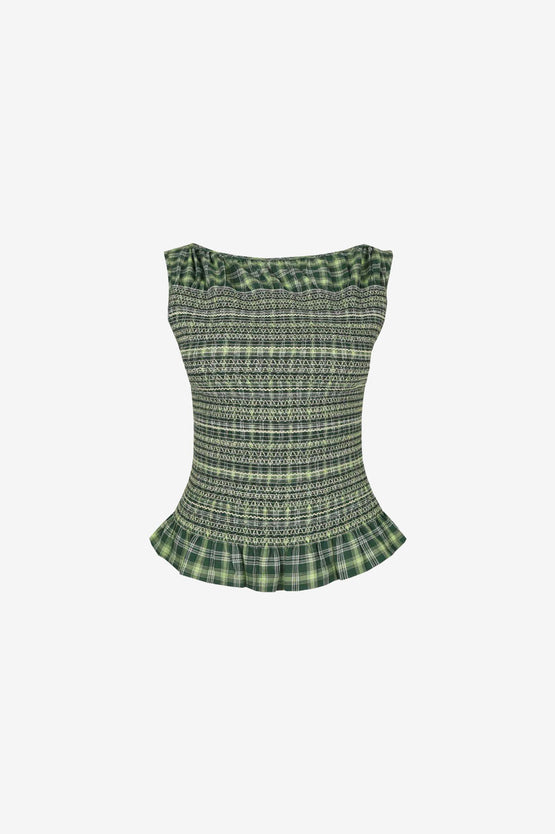 Ruby Anastasia Tank - Green Tartan