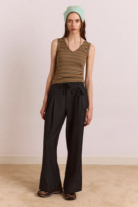 Damson Madder Tatianna Trouser - Pinstripe