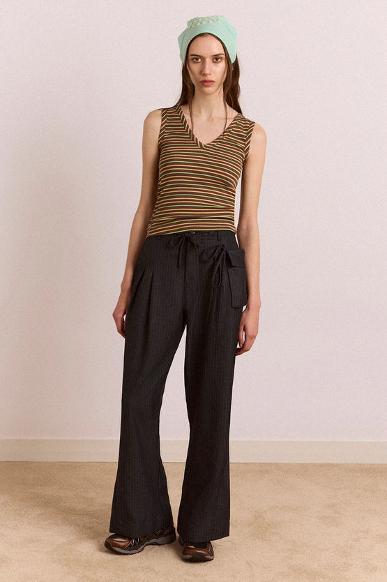 Damson Madder Tatianna Trouser - Pinstripe