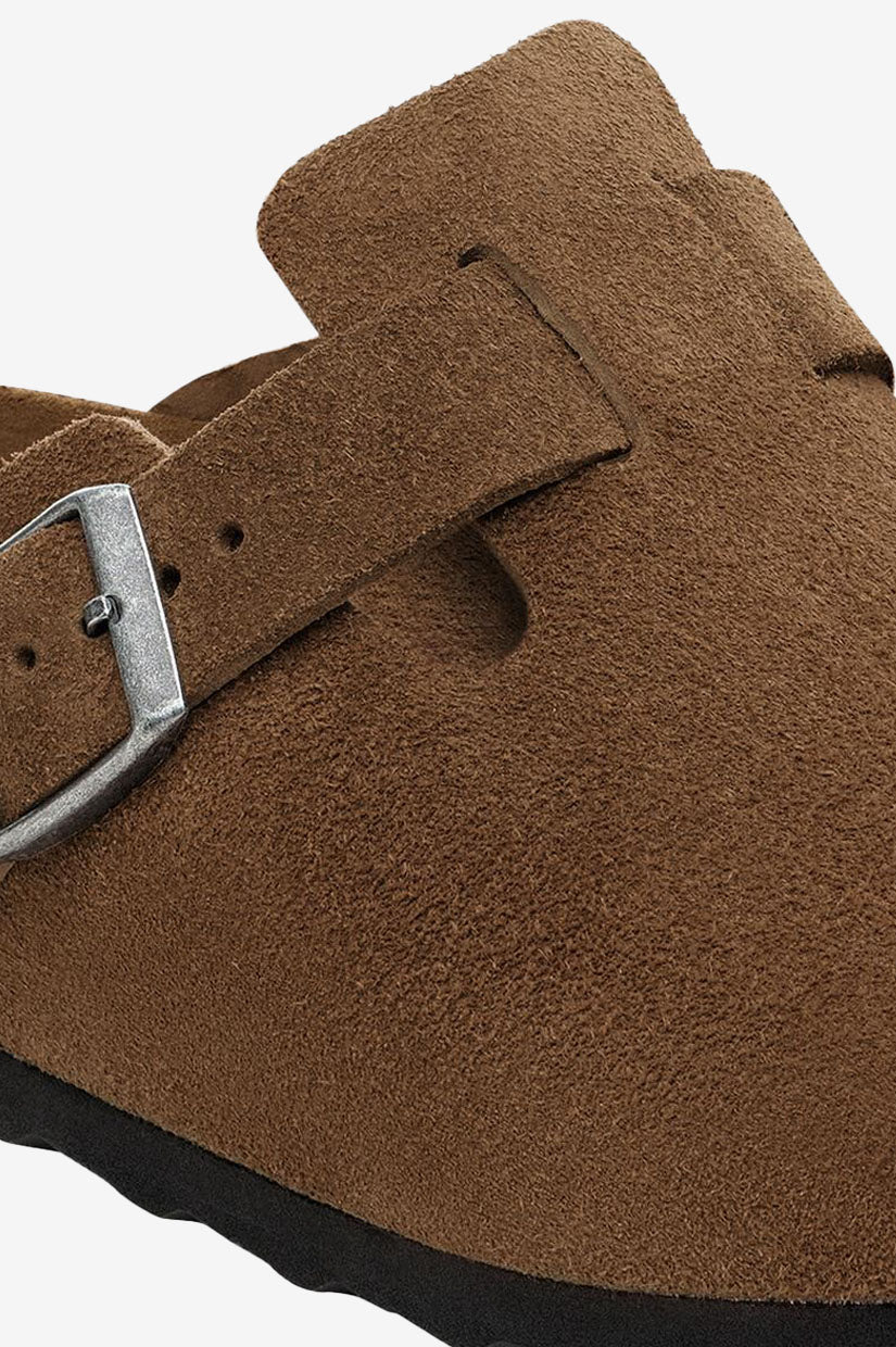 Birkenstock Boston SFB Suede - Dark Tea