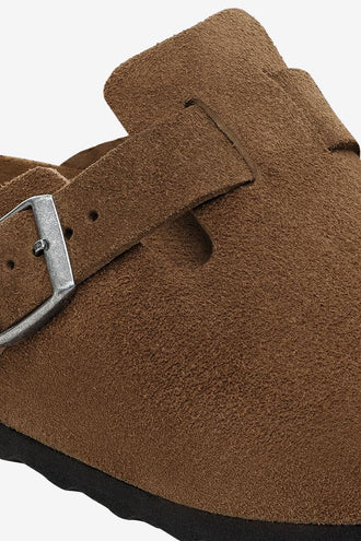 Birkenstock Boston SFB Suede - Dark Tea