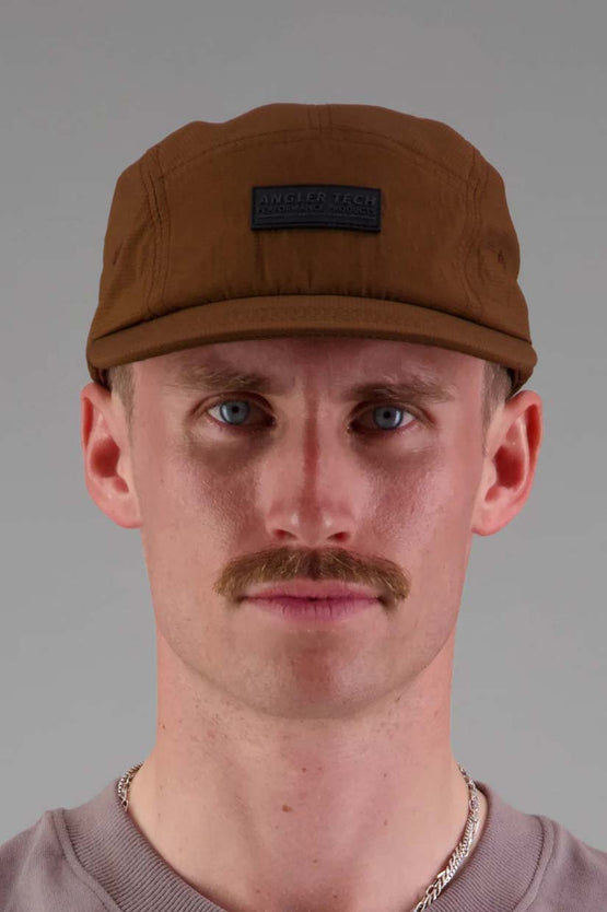 Just Another Fisherman Tech Angler 5 Panel Cap - Havana