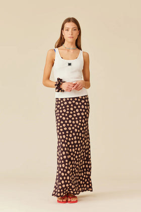 Ruby Thea Skirt - Brown Ditzy