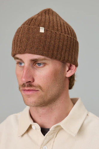 Just Another Fisherman Merino Skipper Beanie - Timber