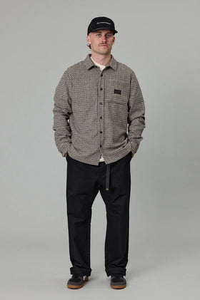 Just Another Fisherman Tooth Over Shirt - Brown
