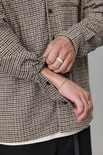 Just Another Fisherman Tooth Over Shirt - Brown