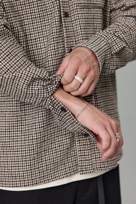 Just Another Fisherman Tooth Over Shirt - Brown