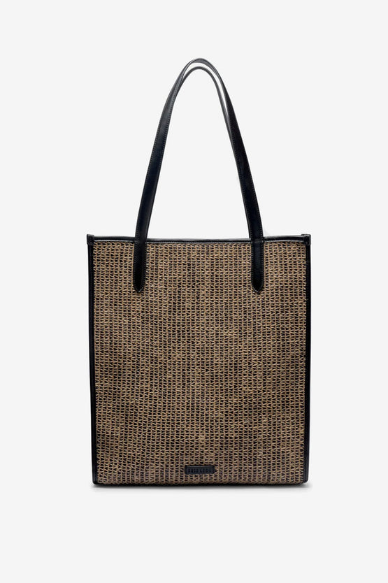 Brie Leon Mia Tote - Raffia Stripe