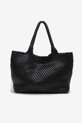 La Tribe Woven Tote Bag - Black
