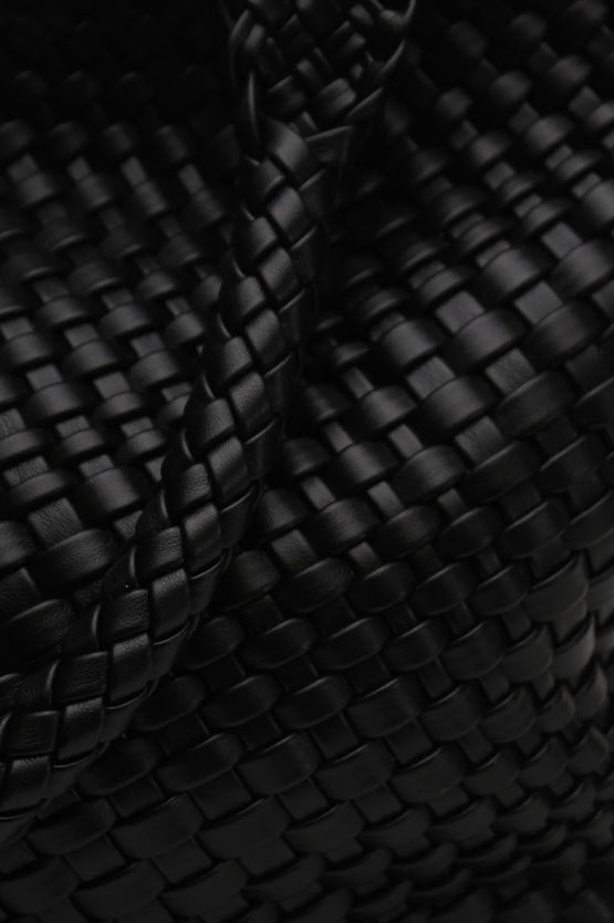 La Tribe Woven Tote Bag - Black