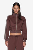 Ksubi Cropped Zip Trak Top - Mocha