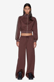 Ksubi Cropped Zip Trak Top - Mocha
