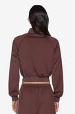 Ksubi Cropped Zip Trak Top - Mocha
