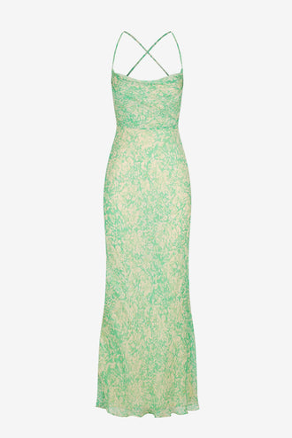 Shona Joy Belvedere Lace Back Maxi - Tree Green