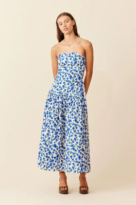 Ruby Trulli Maxi Dress - Blue Floral