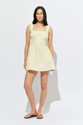 Ruby Trulli Ruched Mini Dress - Butter