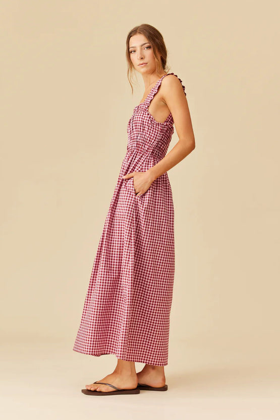 Ruby Trulli Dress - Pink Burgundy