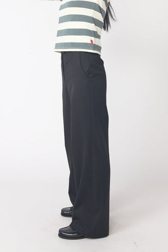 Sylvester Twill Wide Leg Trouser - Black