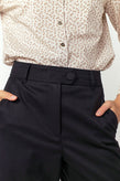 Sylvester Twill Wide Leg Trouser - Black