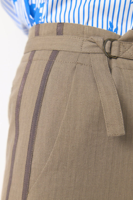 Sylvester Twin Striped Trouser - Stone