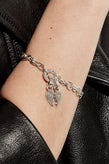 Stolen Girlfriends Club Two Part Heart Set Charm - Silver
