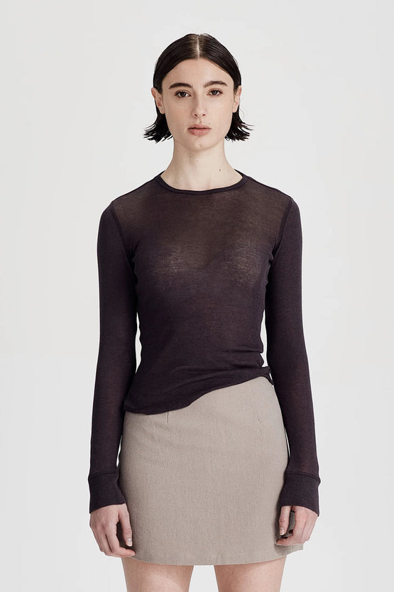 Commoners Ultrafine LS Layer Tee - Black