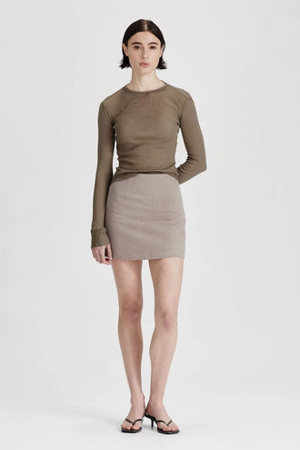 Commoners Ultrafine LS Layer Tee - Olive