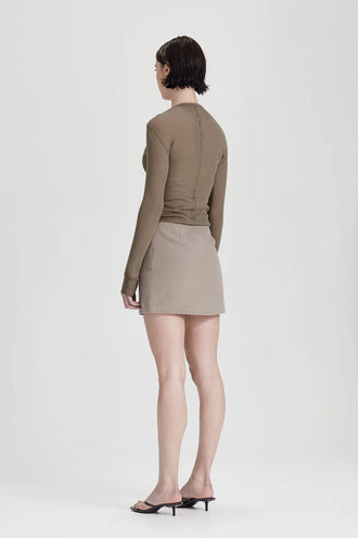 Commoners Ultrafine LS Layer Tee - Olive