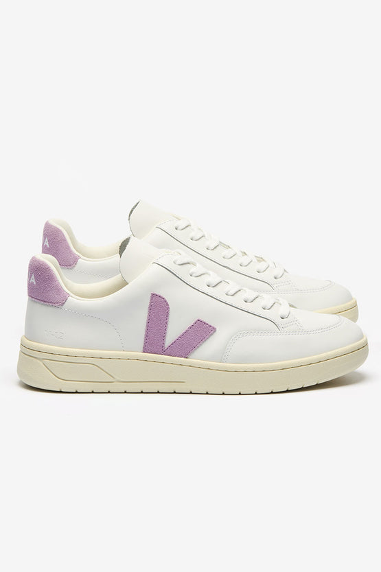 Veja V-12 Leather - White Orchid