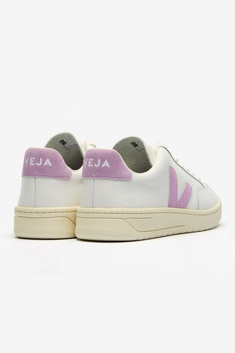 Veja V-12 Leather - White Orchid
