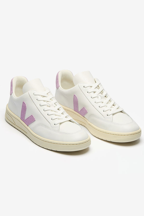Veja V-12 Leather - White Orchid